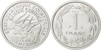Äquatorial Afrikanische Staaten Franc Münze, Paris, UNZ, Aluminium -