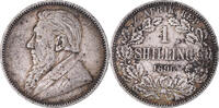 Südafrika Shilling Münze, S+, Silber, KM:5 -