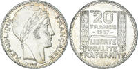 Frankreich 20 Francs Münze, Turin, Paris, VZ+, Silber, KM:879 -