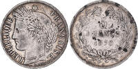 Frankreich 5 Francs Münze, Cérès, Bordeaux, S+, Silber, KM:818.2 -