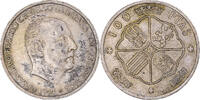 Spanien 100 Pesetas Münze, Caudillo and regent, Madrid, SS, Silber -