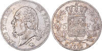 Frankreich 5 Francs Münze, Louis XVIII, Paris, SS, Silber, KM:711.1 -