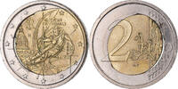 Italien 2 Euro Torino Winter Olympics, Rome, error misaligned core, VZ+ -