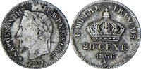 Frankreich 20 Centimes Münze, Napoleon III, Paris, S, Silber, KM:805.1 -