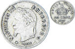 Frankreich 20 Centimes Münze, Napoleon III, Strasbourg, S+, Silber -