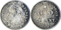 Frankreich 20 Centimes Münze, Napoleon III, Paris, SS, Silber -