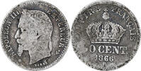 Frankreich 50 Centimes Münze, Napoleon III, Strasbourg, SGE+, Silber -