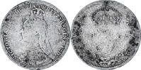 Großbritannien 3 Pence Münze, Victoria, SGE+, Silber, KM:758 -