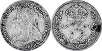 Großbritannien 3 Pence Münze, Victoria, S, Silber, KM:777 -