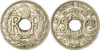 Frankreich 25 Centimes Münze, Lindauer, VZ, Nickel, KM:867, Le -