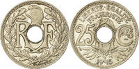 Frankreich 25 Centimes Münze, Lindauer, VZ, Nickel, KM:867, Le -