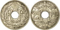 Frankreich 25 Centimes Münze, Lindauer, SS+, Nickel, KM:867 -