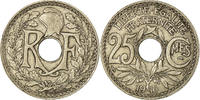 Frankreich 25 Centimes Münze, Lindauer, SS+, Nickel, KM:867 -