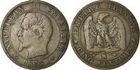 Frankreich 5 Centimes Münze, Napoleon III, Napoléon III, Marseille -