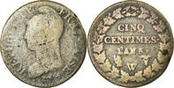 Frankreich 5 Centimes Münze, Dupré, Lille, SGE+, Bronze, KM:640.11 -