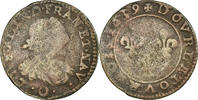 Frankreich Double Tournois Münze, Louis XIII, Vallée du Rhône, S -
