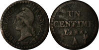 Frankreich Centime Münze, Dupré, Paris, S, Bronze, KM:646, Gadoury:76 -