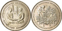 Ruanda 200 Francs Münze, VZ, Silber, KM:11 -