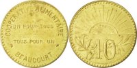 Frankreich 10 Centimes Münze, SS+, Messing, Elie:10.1 -