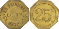 Frankreich 25 Centimes Münze, SS, Messing, Elie:20.3 -
