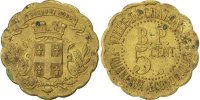 Frankreich 5 Centimes Münze, SS, Messing, Elie:10.1 -