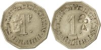 Frankreich 1 Franc Münze, SS, Maillechort, Elie:30.5var -