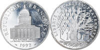 Frankreich 100 Francs Münze, Panthéon, Paris, Proof, UNZ+, Silber -