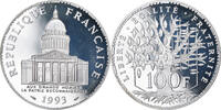 Frankreich 100 Francs Münze, Panthéon, Paris, Proof, UNZ+, Silber -