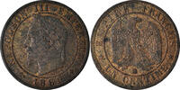 Frankreich Centime Münze, Napoleon III, Napoléon III, Strasbourg, VZ -