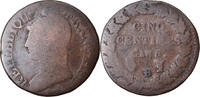 Frankreich 5 Centimes Münze, Dupré, Rouen, SGE+, Bronze, KM:640.3, Le -