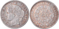Frankreich 20 Centimes Münze, Cérès, Paris, error clashed die, SS+ -