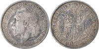 Großbritannien 1/2 Crown Münze, George V, S+, Silber, KM:835 -