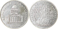 Frankreich 100 Francs Münze, Panthéon, Paris, UNZ+, Silber, KM:951.1 -