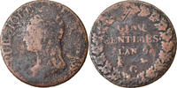 Frankreich 5 Centimes Münze, Dupré, Geneva, SGE+, Bronze, KM:640.6 -
