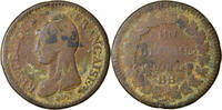 Frankreich Decime Münze, Dupré, Strasbourg, S, Bronze, KM:645.4 -