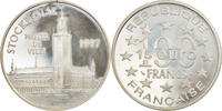 Frankreich 100 Francs-15 Euro Münze, Proof, STGL, Silber, KM:1193 -