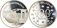 Frankreich 100 Francs-15 Euro Münze, Magere Brug d'Amsterdam, Proof -