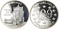 Frankreich 100 Francs-15 Euro Münze, La Tour de Belem - Lisbonne -
