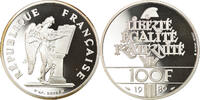 Frankreich 100 Francs Münze, Droits de l'Homme, Proof, STGL, Silber -
