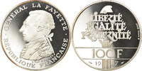 Frankreich 100 Francs Münze, Proof, STGL, Silber, KM:962a, Gadoury:902 -