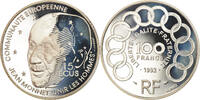 Frankreich 100 Francs-15 Ecus Münze, Jean Monnet, Proof, STGL, Silber -