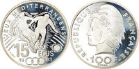 Frankreich 100 Francs-15 Ecus Münze, Jeux Méditerranéens, Paris -