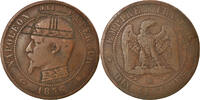 Frankreich 10 Centimes Münze, Napoleon III, Napoléon III, Strasbourg -