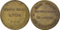 Frankreich 10 Centimes Münze, SS, Messing, Elie:E25.1 -