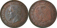 Frankreich Centime Münze, Napoleon III, Napoléon III, Strasbourg, SS+ -