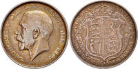 Großbritannien 1/2 Crown Münze, George V, SS, Silber, KM:818.1 -