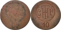 Frankreich 10 Centimes Münze, SS, Kupfer, Elie:C670.2 -