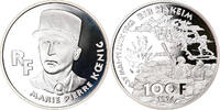 Frankreich 100 Francs Münze, Koenig, Proof, STGL, Silber, KM:1040 -