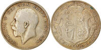 Großbritannien 1/2 Crown Münze, George V, S, Silber, KM:818.1a -