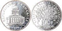 Frankreich 100 Francs Münze, Panthéon, Paris, UNZ, Silber, KM:951.1 -